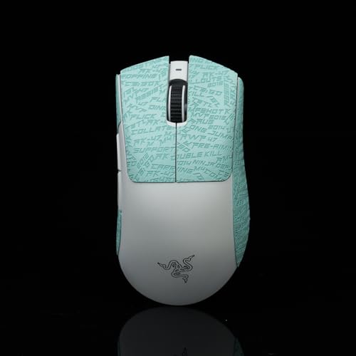 Maus-Griffband, kompatibel mit Razer Deathadder V3 Pro Gaming-Maus, Skate, Eidechsenhaut, rutschfest, saugen Schweiß, vorgeschnittener Aufkleber, Mäuse, Upgrade-Kit für Razer Deathadder V3 Pro von JIROAOTIC