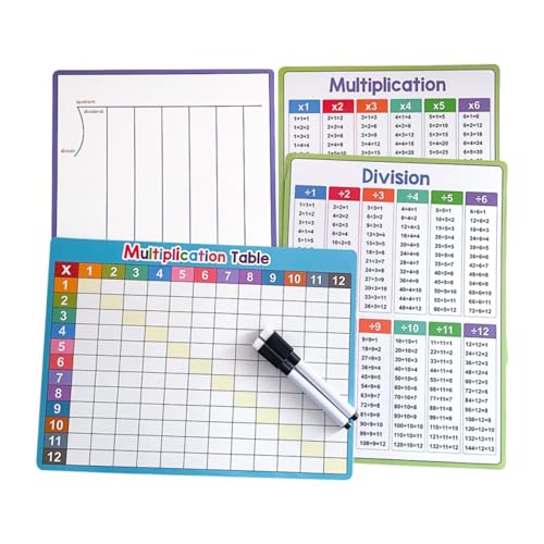 JISADER 4x Dry Elease Board 8 X 11 Multiplikations Whiteboard Der Dry Elease Division von JISADER