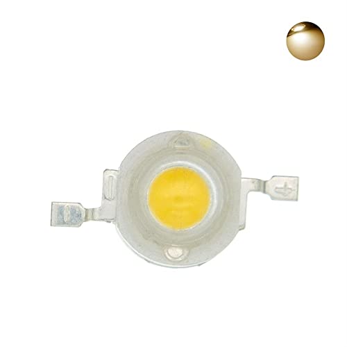 JITEM 10 Stück 3 W Hochleistungs-LED-Perlen, 3,2 V, Leuchtdiode, LED-Chip, SMD, warmweiß, rot, grün, blau, gelb, for Downlight-DIY-Lampe (Color : Warm White) von JITEM