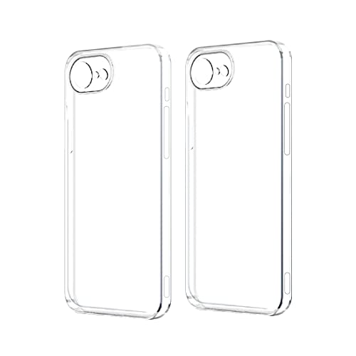 2 Stück Hülle für iPhone 7/8/SE 2022/2020 - Transparent [Anti-Gelb & Kratzfest] - Hartplastik Rückseite & Weich Silikon Bumper Durchsichtig Schutzhülle, Handyhülle Schutzhülle Silikon TPU Slim Case von JITNGA