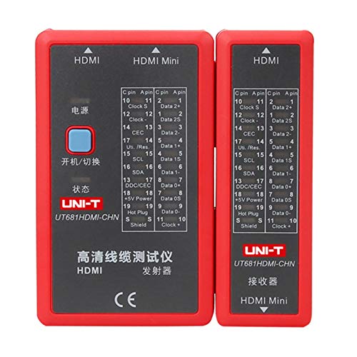 Tragbarer UT681 HDMI-Kabeltester, tragbarer High-Definition-Kabeltester mit schneller Linien-Kollokation für HDMI- und Mini-HDMI-Verbindungen von JIUCHEN