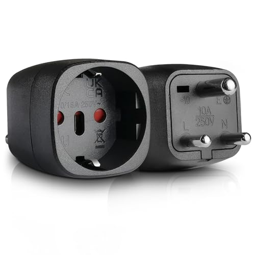 Deutschland zu Indien Adapter,2 Stück Reisestecker Indien Reisestecker Typ D Adapter Indien Steckdose,EU auf Indien Reisestecker Outlet Indien Power Adapter Travel Adapter für Indien Sri Lanka,Nepal von JIUGGLAD