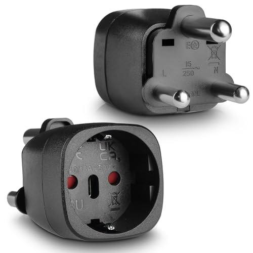 2 Stück Reiseadapter südafrika, Adapter Südafrika, Adapter Südafrika Steckdose, Stromadapter südafrika, Adapter für Namibia Südafrika, Mosambik, Bhutan, Botswana, Reiseadapter Typ M 2 Stück Reiseadapter südafrika, Adapter Südafrika, Adapter Südafrika Steckdose, Stromadapter südafrika, Adapter für Namibia Südafrika, Mosambik, Bhutan, Botswana, Reiseadapter Typ M von JIUGGLAD