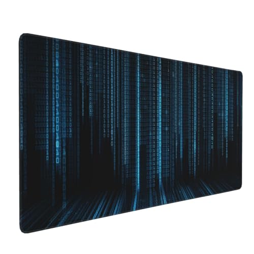 JIUJIUJIU Schreibtischunterlage Mauspad, XXL Gaming Mauspad, Vernähte Kanten Mousepad, Digital Matrix Wasserdicht Schreibtischunterlage für Büro Zuhause von JIUJIUJIU