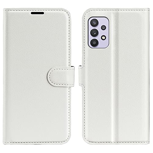 JIUNINE Hülle für Samsung Galaxy A53 5G, Handyhülle Premium PU Leder Flip Cover [Kartenfach] [Magnetverschluss] Stoßfeste Tasche Klapphülle Lederhülle Kompatibel mit Samsung A53 5G, Weiß von JIUNINE