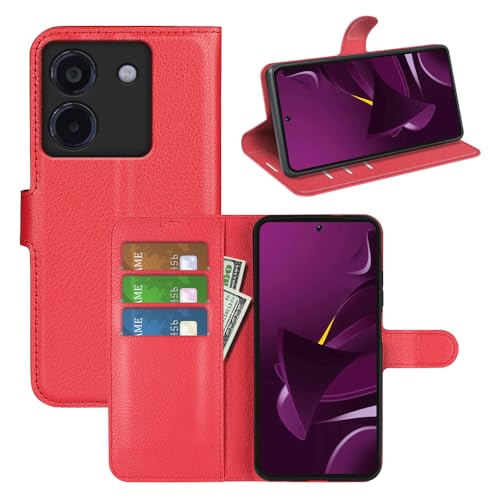 JIUNINE Hülle für Xiaomi Poco M7 Pro 5G, Handyhülle PU Leder Flip Case Stoßfeste Tasche mit Kartenfächer, Standfunktion, Magnetschnalle, Schutzhülle Klapphülle Handytasche Lederhülle, Rot JIUNINE Hülle für Xiaomi Poco M7 Pro 5G, Handyhülle PU Leder Flip Case Stoßfeste Tasche mit Kartenfächer, Standfunktion, Magnetschnalle, Schutzhülle Klapphülle Handytasche Lederhülle, Rot von JIUNINE