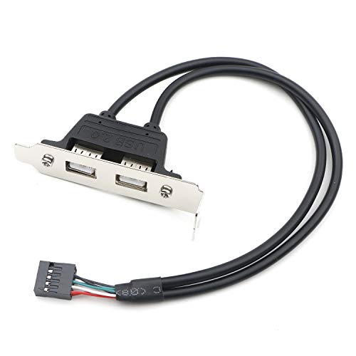 2 Port USB 2.0 Rückseite Verlängerung interne Halterung PC Motherboard von JIUWU