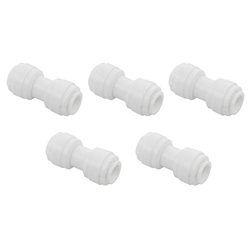 Kunststoff-Wasserfilteranschluss, 3/8-3/8-3/8-Zoll, gerader Druck-Wasserfilteranschluss, Schnellmontageanschluss für RO, 5 Stück Kunststoff-Wasserfilteranschluss, 3/8-3/8-3/8-Zoll, gerader Druck-Wasserfilteranschluss, Schnellmontageanschluss für RO, 5 Stück von JIUWU