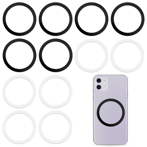 JIYIN 12 Stück Magnetring für Handyhülle, Magnetring Handy Metallringe Selbstklebend Magnet Aufkleber Metallplatte für Kfz Auto Handyhalterung Magnetische Handyhalter JIYIN 12 Stück Magnetring für Handyhülle, Magnetring Handy Metallringe Selbstklebend Magnet Aufkleber Metallplatte für Kfz Auto Handyhalterung Magnetische Handyhalter von JIYIN