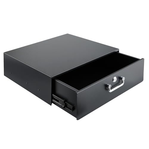 3U Rack-Schublade, Rack-Montage-Schublade für 48,3 cm Netzwerkgeräte, Server, AV-Regale oder Schrankgehäuse. Schiebe- und abschließbare Server-Rackschublade mit Kabelmanagementlöchern 3U Rack-Schublade, Rack-Montage-Schublade für 48,3 cm Netzwerkgeräte, Server, AV-Regale oder Schrankgehäuse. Schiebe- und abschließbare Server-Rackschublade mit Kabelmanagementlöchern von JIZEUO