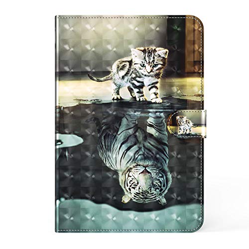 JIan Ying Schutzhülle für Huawei MatePad 10.4, dünn, leicht, 3D, Motiv: Katze und Tiger von JIan Ying