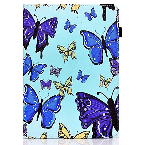 JIan Ying Schutzhülle für Huawei MatePad T 10s / T10s 10.1 Zoll (25,7 cm), schmal, leicht, Peint Protector Cover Blau Schmetterling von JIan Ying