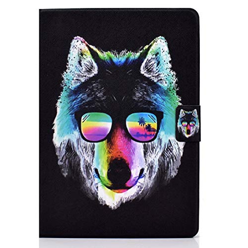 JIan Ying Schutzhülle für Huawei MatePad T 10s / T10s Slim Leicht Elegant Protector Cover Wolf mit Brille von JIan Ying