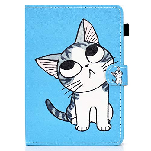 JIan Ying Schutzhülle für Samsung Galaxy Tab S6 Lite SM-P610 P615 Muster Leichte Schutzhülle Blau Katze von JIan Ying