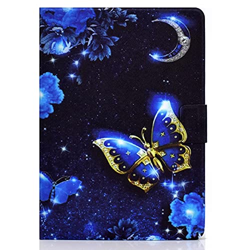 JIan Ying Schutzhülle für iPad Air (2020) 27,7 cm (10 Zoll) / iPad Air (4. Generation), schmal, leicht, mit blauem Schmetterling von JIan Ying