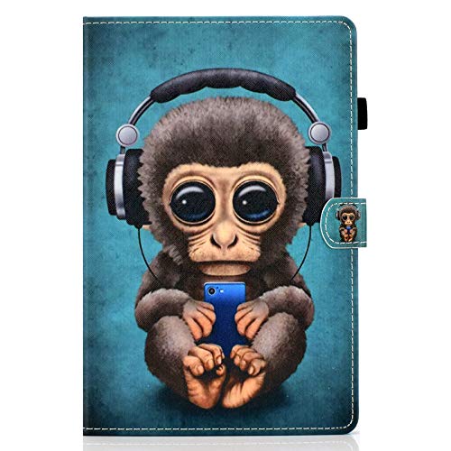 JIan Ying Schutzhülle für iPad Pro 11 (2020)/(11 Zoll, 2. Generation), leicht, Premium-Schutzhülle, Kopfhörer Affe von JIan Ying