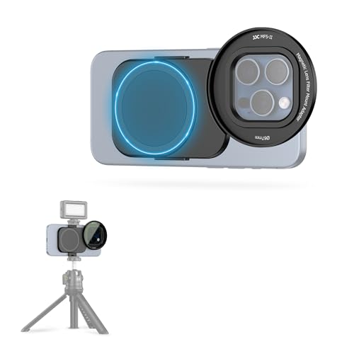 67 mm universeller magnetischer Objektivfilteradapter für iPhone 16 Pro 15 Pro 14 Pro 16 Pro Max 15 Pro Mx 14 Pro Max, Handy-Objektiv-Filterring mit 6,35 mm Schraube und Kaltschuh für von JJC