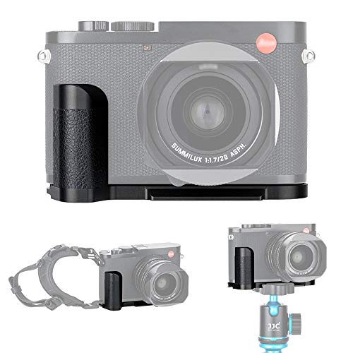 Handgriff Kameragriff für Leica Q2 | Verbessertes Handling | Arca Swiss schnellwechselplatte kompatibel mit Stativ | Akku direkt wechseln | Metall L Bracket von JJC