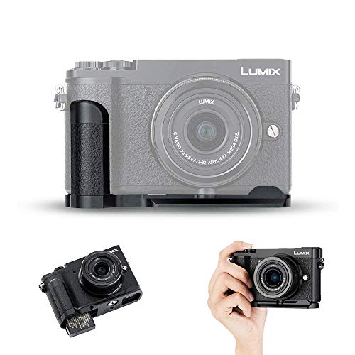 Handgriff Kameragriff für Panasonic Lumix GX80 GX9 DMC-GX80 DC-GX9 | Verbessertes Handling | Arca Swiss schnellwechselplatte kompatibel mit Stativ | Akku direkt wechseln | ersetzt Panasonic DMW-HGR2 von JJC