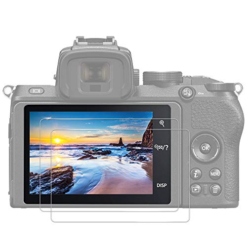 JJC (2 Stück) Displayschutzfolie aus Gehärtetem Glas für Nikon Z50 DSLR Digitalkamera ultradünn HD Hohe Härte Bruchsicher Blasenfrei von JJC