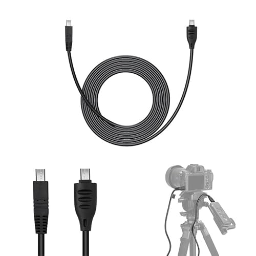 JJC 3M Dedicated Verbindungskabel Kabel für JJC SR-F2 TP-F2 TP-F2K TPR-M1 TPR-U1 Fernbedienung, PVC Multi-Terminal Kabel kompatibel mit Sony Kamera/Camcorder mit Multi-Terminal Anschluss von JJC
