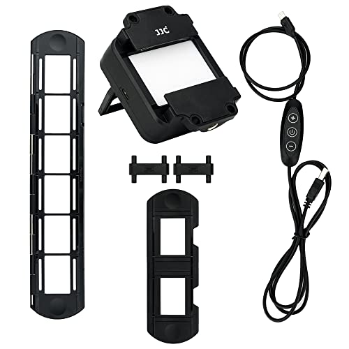 JJC Dia und Film Remake, Mit 1 x 35mm Diahalterung, 1 Streifen Filmhalter und LED Licht, 10 Stufen 6500K LED Lichtset für Negativkopien, Kamerawiederherstellung von Film zu Digitalfoto JJC Dia und Film Remake, Mit 1 x 35mm Diahalterung, 1 Streifen Filmhalter und LED Licht, 10 Stufen 6500K LED Lichtset für Negativkopien, Kamerawiederherstellung von Film zu Digitalfoto von JJC