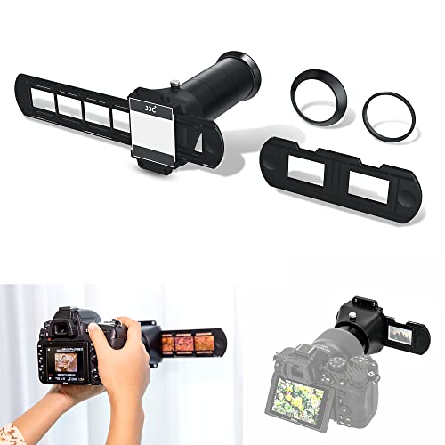 JJC ES-2 Filmdigitalisierungsadapter-Set, Negativ-Kopier Adapter für Canon Sony Nikon Macro Lens D850-Kamera, Konvertieren von 35-mm-Negativfilmen und -Dias in digitales JPEG von JJC