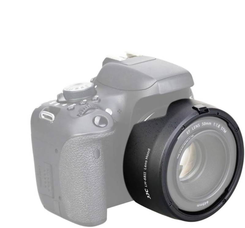JJC Gegenlichtblende für Canon EF 50mm f/1.8 STM Tulpenform ersetzt ES-68 Gegenlichtblende von JJC