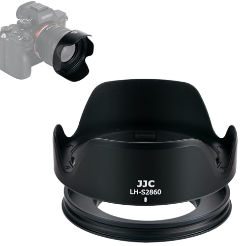 JJC Gegenlichtblende für Sony FE 28-60 mm f/4-5.6 Objektiv & E PZ 16-50 mm f/3.5-5.6 OSS Objektiv auf Sony Sony A6300 A6400 A6500 A6600 DSLR Kamera von JJC