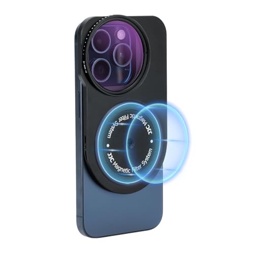 JJC Handy Filterhalterung für iPhone 14 Pro Max Halterung 49mm Filter, magnetischer Filteradapter 1/4-20 – unterstützt Magsafe-Befestigung & Stativhalterung, magnetische Handyhülle & Gegenlichtblende von JJC