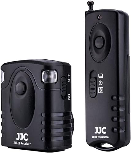 JJC JM-B Funk Fernauslöser für Nikon D850 D810 D800 D700 D500 D300 D300s D5 D4 D4s D3 D3s D3x D2H D2x D2Xs D1 D1x D1h DSLR/SLR Kamera, Ersetzen Nikon MC-30 Fernbedienung Drahtauslöser von JJC