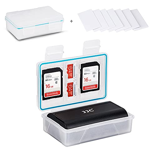 JJC Kamera Batteriefach Halter Box SD Kartenspeicher für Canon LP-E17 LP-E12 LP-E6 Fujifilm NP-W126 NP-W126S Sony NP-FW50 NP-F550 NP-BX1 Nikon EN-EL15 EN-EL14A und 2 SD MicroSD Karten JJC Kamera Batteriefach Halter Box SD Kartenspeicher für Canon LP-E17 LP-E12 LP-E6 Fujifilm NP-W126 NP-W126S Sony NP-FW50 NP-F550 NP-BX1 Nikon EN-EL15 EN-EL14A und 2 SD MicroSD Karten von JJC