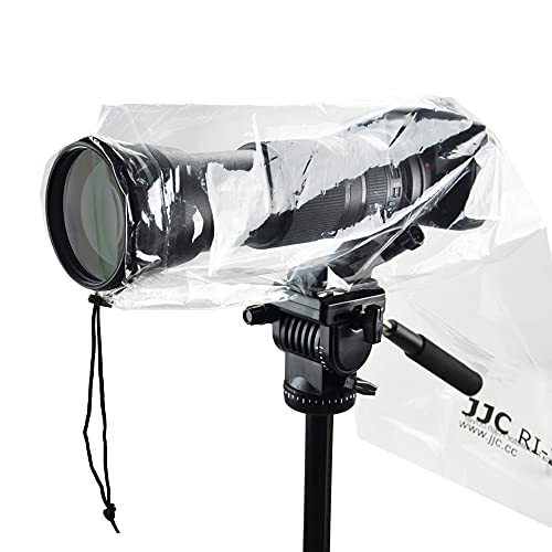 JJC Kamera Regenschutz, Wasserdichter Regenmantel Schutz für Canon Nikon Sony DSLR Kamera mit Objektiv bis 45cm Länge (2 Stück) von JJC