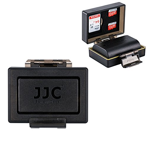JJC MC Series Wasserabweisend Card Case für CF, SD, Micro SD, Sim, Micro Sim, Nano Sim Grau 2 SD + 1 Micro SD + Canon LP-E6/LP-E6N Battery von JJC