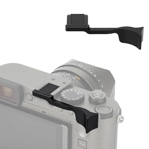 JJC Metall Daumen Hoch Griff für Leica Q3 Digitalkamera, Bessere Balance und Griffigkeit, Q3 Blitzschuh-Halterung, Daumenstütze für Verbesserte Griffigkeit von JJC