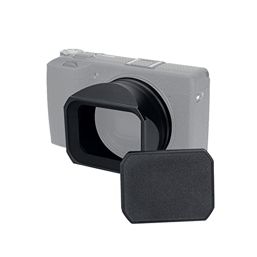 JJC Metall Objektivschutzkappe mit Gegenlichtblende für Ricoh GR III GR3 Digitalkamera, Reduziert Streulicht - Verhindert Reflexionen - Schützt das Objektiv von JJC