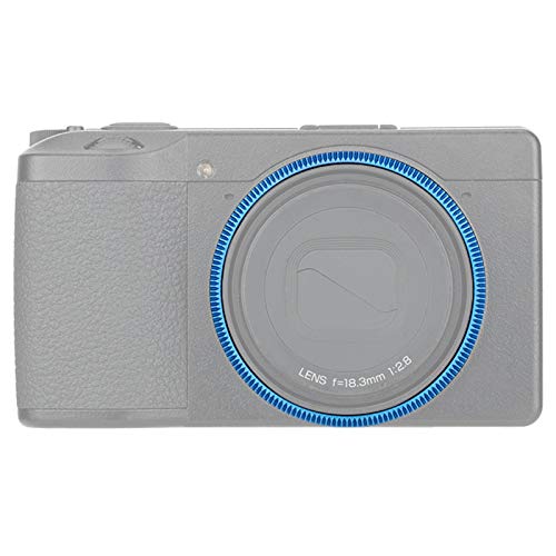 JJC Metallring Ringkappe Adapter für Ricoh GR III GRIII GR3 DSLR Digital Kamera, ersetzt für Ricoh GN-1 Akzentring - blau von JJC