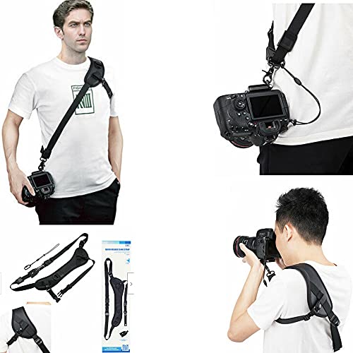 JJC NS-PRO1M Kamera-Schultergurt mit ARCA SWISS Schnellwechselplatte, verstellbarer, weicher, atmungsaktiver Kamera-Umhängeband, kompatibel mit spiegelloser DSLR/SLR-Kamera von JJC