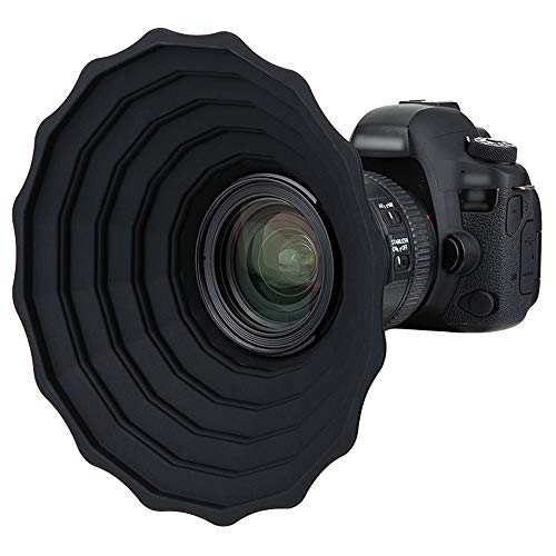 JJC Silikon Gegenlichtblende für Canon Nikon DSLR Kamera Objektiv Außendurchmesser 73mm ~ 88mm, Glasfenster Fotografie Zubehör, Faltbare Linse Haubenlinsenschutz - L von JJC