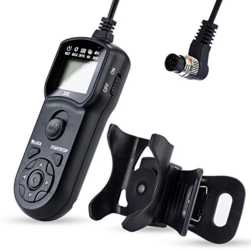 JJC Timer Fernbedienung mit Stativ Halter Klemme für Nikon Z9, Z8, D850, D810, D800, D700, D500, D5, D4s, D4, D3x, D3s, D300s, D300, D200, D3, D2Xs, D2x, D2H, D1, Ersetzt Nikon MC-30, MC-36 JJC Timer Fernbedienung mit Stativ Halter Klemme für Nikon Z9, Z8, D850, D810, D800, D700, D500, D5, D4s, D4, D3x, D3s, D300s, D300, D200, D3, D2Xs, D2x, D2H, D1, Ersetzt Nikon MC-30, MC-36 von JJC