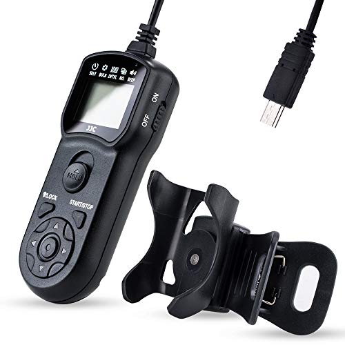 JJC Timer Fernbedienung mit Stativ Halter Klemme für Sony Alpha A1 A1II A9 A9II A9III A6600 A6000 A7II A7R A7RII A7RIII A7S A7SII A7SIII HX90 HX300 RX1RII RX1R RX100M7 Ersetzt RM-SPR1 JJC Timer Fernbedienung mit Stativ Halter Klemme für Sony Alpha A1 A1II A9 A9II A9III A6600 A6000 A7II A7R A7RII A7RIII A7S A7SII A7SIII HX90 HX300 RX1RII RX1R RX100M7 Ersetzt RM-SPR1 von JJC