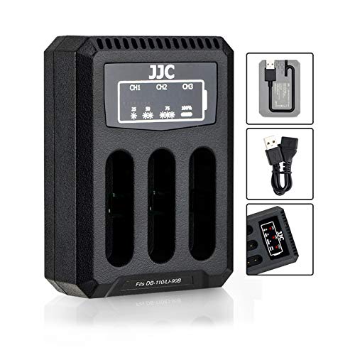 JJC USB-Ladegerät, dreifacher Adapter für Ricoh GRIII WG-6, Olympus Tough TG-6, TG-5, TG-4, TG-3, TG-2, TG-1, Stylus X-Z2 iHS, SP-100 Digitalkameras für Ricoh DB-110 JJC USB-Ladegerät, dreifacher Adapter für Ricoh GRIII WG-6, Olympus Tough TG-6, TG-5, TG-4, TG-3, TG-2, TG-1, Stylus X-Z2 iHS, SP-100 Digitalkameras für Ricoh DB-110 von JJC