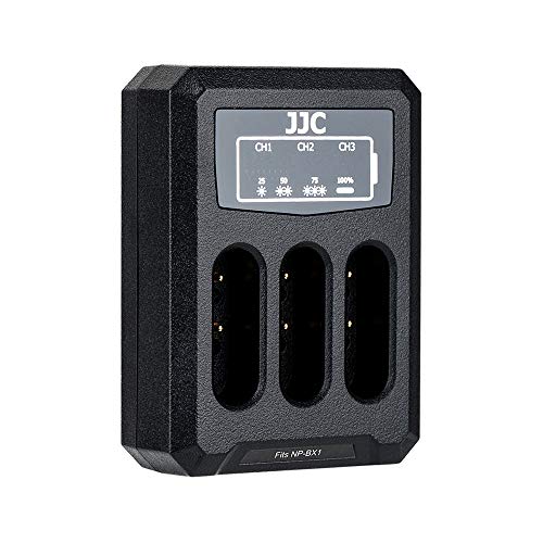 JJC USB-Akku-Ladegerät für Sony RX100 Serie, ZV-1F, ZV-1 II, ZV-1 RX1 RX1R RX1RII CX405 CX440 CX240 usw. - Kameras ersetzt Sony NP-BX1 (Siehe Beschreibung für mehr Kompatibilitätskameras) von JJC