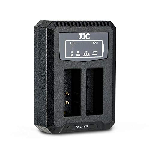 JJC USB Dual Ladegerät Akkulader für Canon EOS M50 Mark II, M50, M10, M2, M, M200, M100, 100D, Rebel SL1, SX70HS Kameras für Canon LP-E12 Akku JJC USB Dual Ladegerät Akkulader für Canon EOS M50 Mark II, M50, M10, M2, M, M200, M100, 100D, Rebel SL1, SX70HS Kameras für Canon LP-E12 Akku von JJC