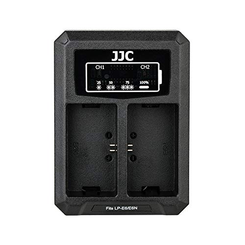 JJC USB Dual Ladegerät Akkulader für Canon EOS R R5 5DIV 5DIII 5DII 5Ds 5Ds R, 6D 6DII 7D 7DII 90D 80D 70D 60D 60Da für Canon LP-E6 LP-E6N LP-E6NH Akku JJC USB Dual Ladegerät Akkulader für Canon EOS R R5 5DIV 5DIII 5DII 5Ds 5Ds R, 6D 6DII 7D 7DII 90D 80D 70D 60D 60Da für Canon LP-E6 LP-E6N LP-E6NH Akku von JJC