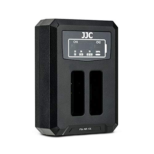 JJC USB Dual Ladegerät Akkulader für Canon PowerShot G1X Mark III, G5X, G5 X Mark II, G7X, G7 X Mark II, G7 X Mark III, G9X, G9X Mark II, SX740 HS, SX730 HS, SX720 HS, SX620 HS für Canon NB-13L JJC USB Dual Ladegerät Akkulader für Canon PowerShot G1X Mark III, G5X, G5 X Mark II, G7X, G7 X Mark II, G7 X Mark III, G9X, G9X Mark II, SX740 HS, SX730 HS, SX720 HS, SX620 HS für Canon NB-13L von JJC
