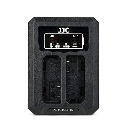 JJC USB Dual Ladegerät Akkulader für Nikon Df D5600 D5500 D5300 D5200 D5100 D3400 D3500 D3300 D3200 D3100 P7800 P7700 P7200 P7100 P7000 Kameras für EN-EL14, EN-EL14a JJC USB Dual Ladegerät Akkulader für Nikon Df D5600 D5500 D5300 D5200 D5100 D3400 D3500 D3300 D3200 D3100 P7800 P7700 P7200 P7100 P7000 Kameras für EN-EL14, EN-EL14a von JJC
