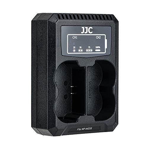 JJC USB-Dual-Ladegerät für Fujifilm X-S20, X-H2, X-H2S, X-T5, X-T4, GFX 50SII, GFX100S, GFX100SII, GFX100II Spiegellose Kamera, passend für Fuji NP-W235 Lithium-Ionen Akku JJC USB-Dual-Ladegerät für Fujifilm X-S20, X-H2, X-H2S, X-T5, X-T4, GFX 50SII, GFX100S, GFX100SII, GFX100II Spiegellose Kamera, passend für Fuji NP-W235 Lithium-Ionen Akku von JJC