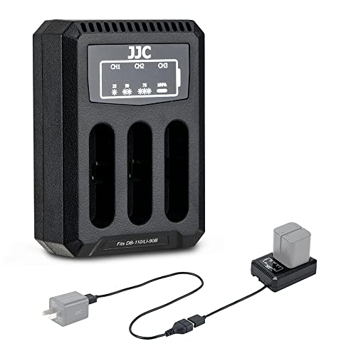 JJC USB Triple Ladegerät Akkulader für Ricoh GRIII, GR III HDF, GRIIIx, GR IIIx HDF, Olympus TG-7 TG-6 TG-5 TG-4 TG-3 TG-2 TG-1, Stylus X-Z2 iHS, SP-100 Kameras für Ricoh DB-110, Olympus LI-90B Akku JJC USB Triple Ladegerät Akkulader für Ricoh GRIII, GR III HDF, GRIIIx, GR IIIx HDF, Olympus TG-7 TG-6 TG-5 TG-4 TG-3 TG-2 TG-1, Stylus X-Z2 iHS, SP-100 Kameras für Ricoh DB-110, Olympus LI-90B Akku von JJC