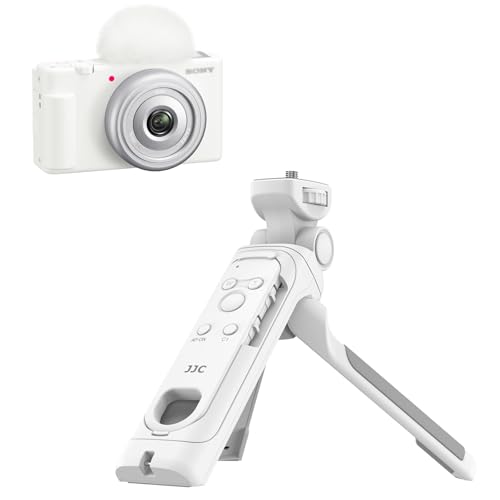 JJC Weißer Abnehmbarer Bluetooth-Fernbedienungsgriff für Sony Kameras – Vlog, Live-Streaming, Selfie – Mini-Stativ – 360° Schwenkbereich – ideal für ZV-1 II, ZV-E1, ZV-1F, ZV-E10, A6100 von JJC
